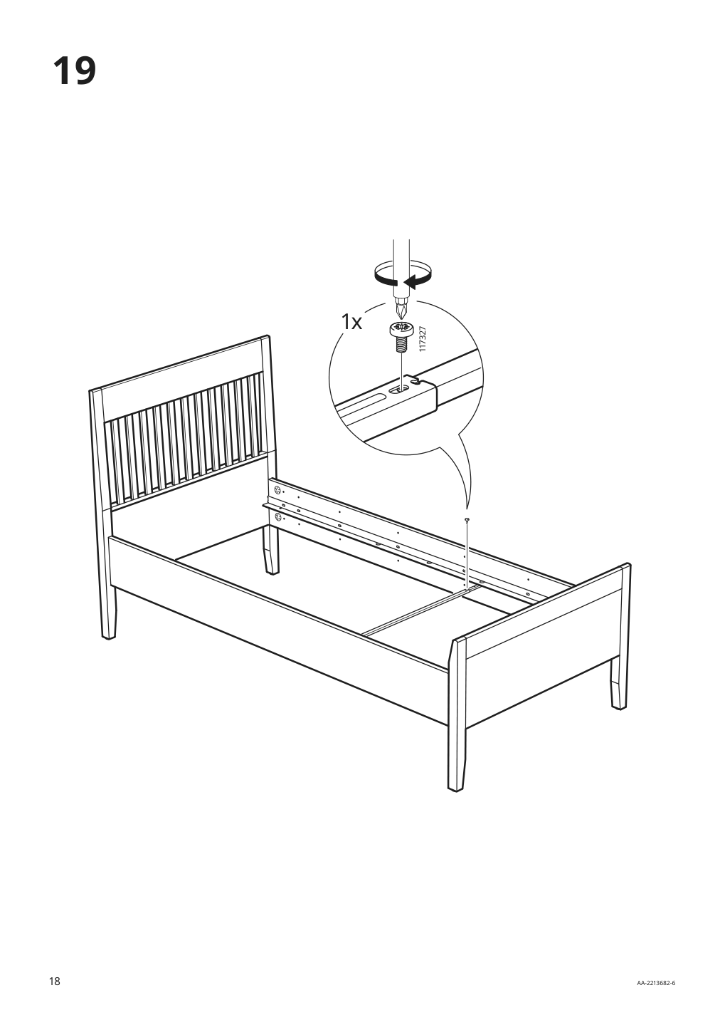 Assembly instructions for IKEA Idanaes bed frame white | Page 18 - IKEA IDANÄS bed frame 204.596.53