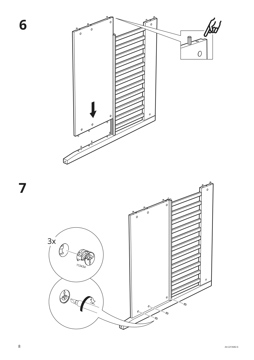 Assembly instructions for IKEA Idanaes bed frame white | Page 8 - IKEA IDANÄS bed frame 204.596.53