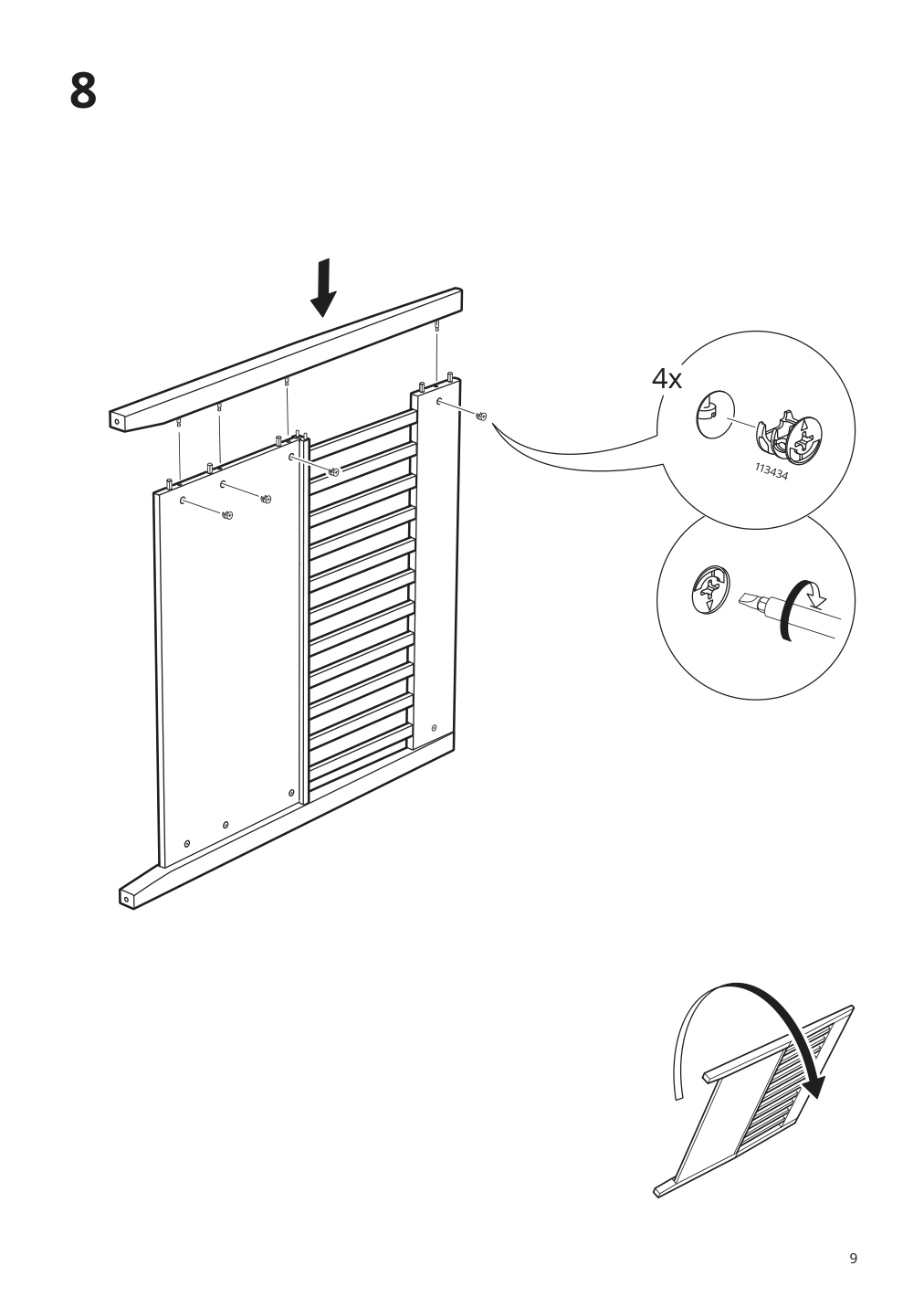 Assembly instructions for IKEA Idanaes bed frame white | Page 9 - IKEA IDANÄS bed frame 204.596.53