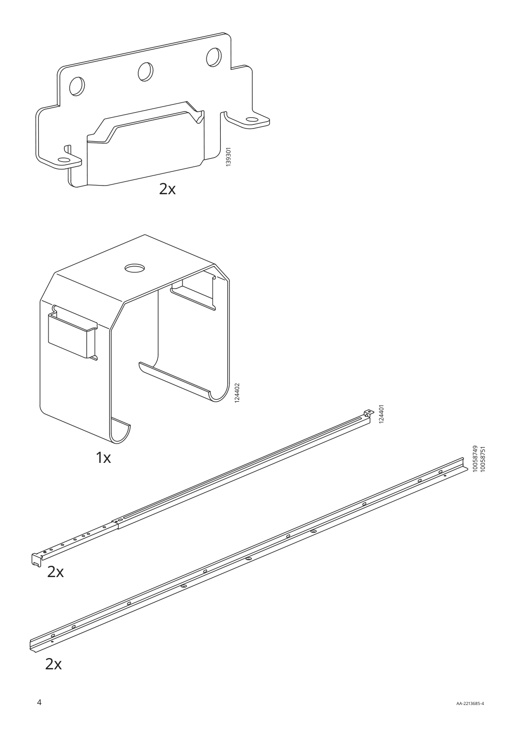 Assembly instructions for IKEA Idanaes bed frame white | Page 4 - IKEA IDANÄS bed frame 404.588.98