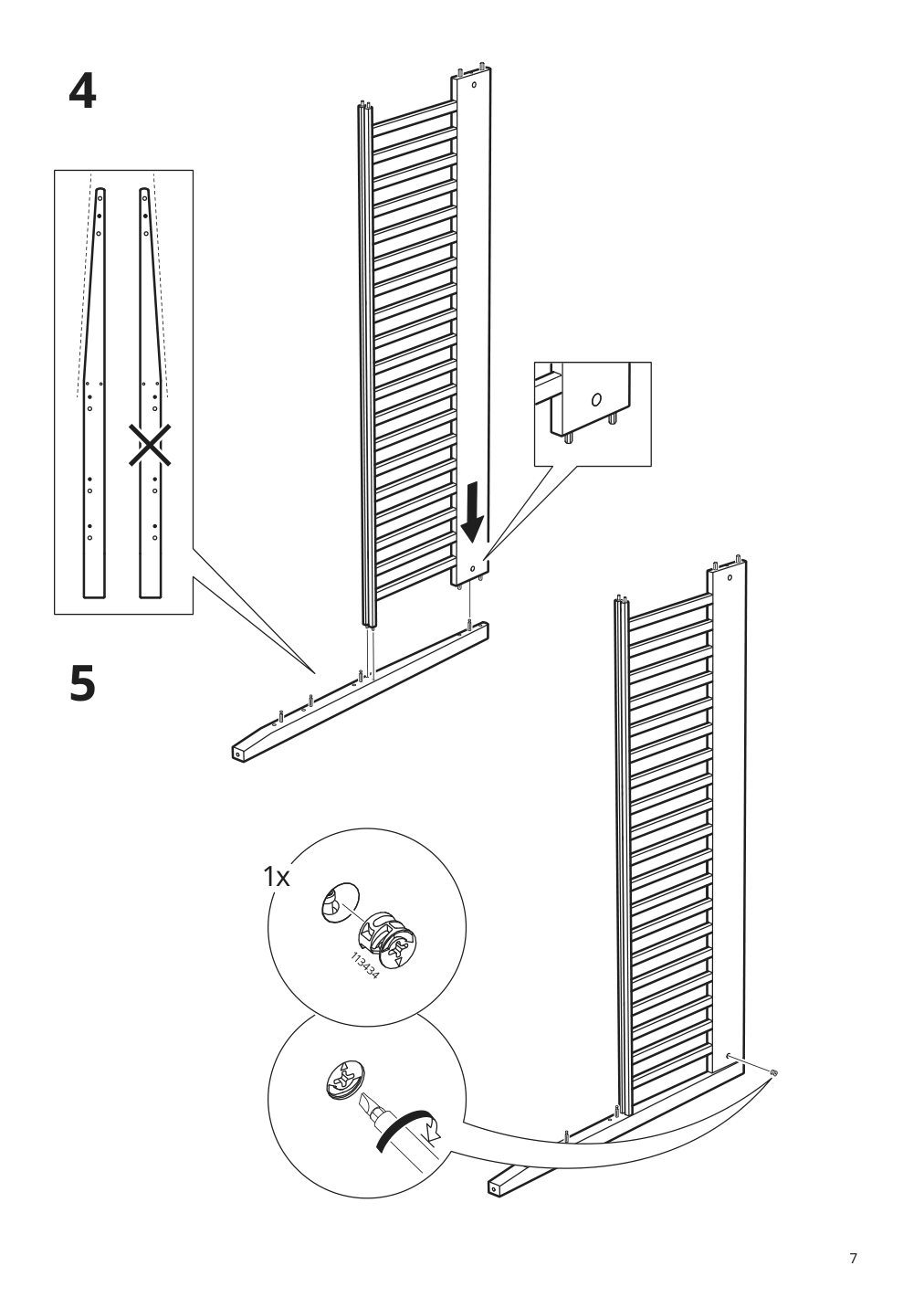 Assembly instructions for IKEA Idanaes bed frame white | Page 7 - IKEA IDANÄS bed frame 404.588.98