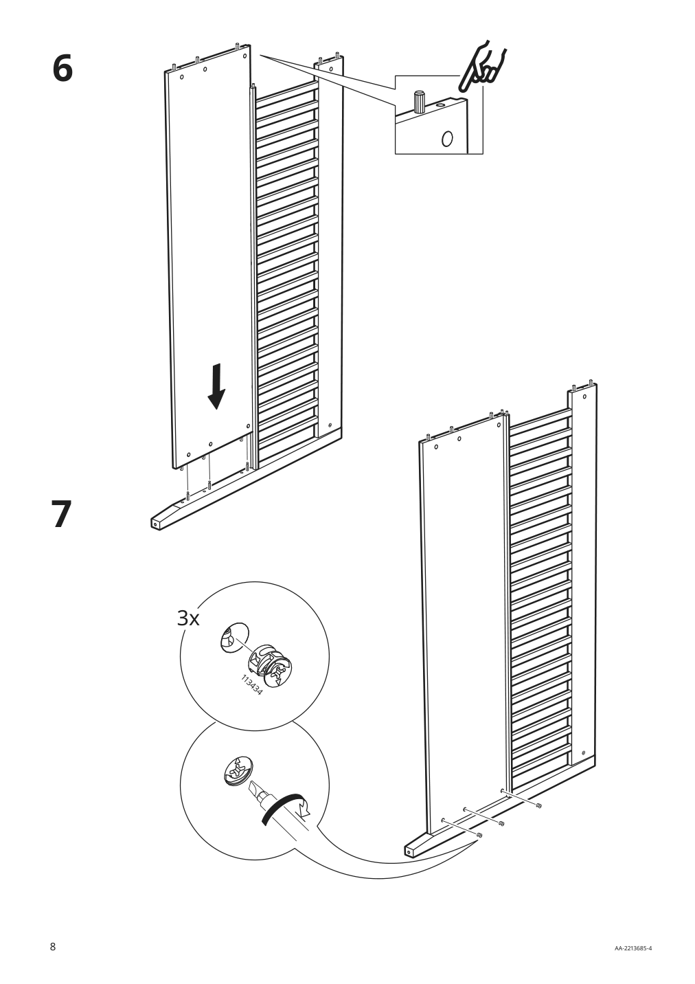 Assembly instructions for IKEA Idanaes bed frame white | Page 8 - IKEA IDANÄS bed frame 404.588.98