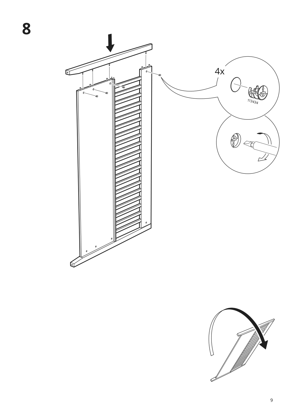 Assembly instructions for IKEA Idanaes bed frame white | Page 9 - IKEA IDANÄS bed frame 404.588.98