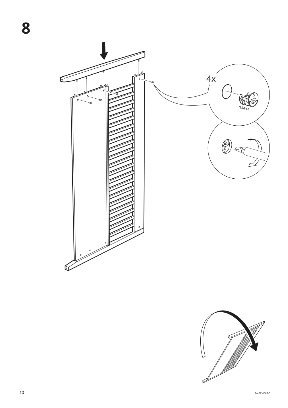 Assembly instructions for IKEA Idanaes bed frame with storage white | Page 10 - IKEA IDANÄS bed frame with storage 493.922.28