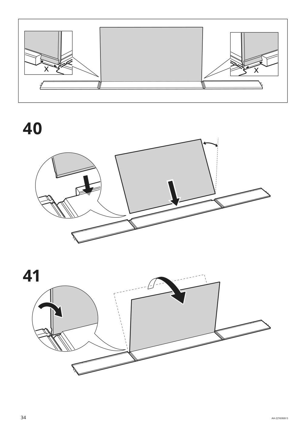 Assembly instructions for IKEA Idanaes bed frame with storage white | Page 34 - IKEA IDANÄS bed frame with storage 493.922.28