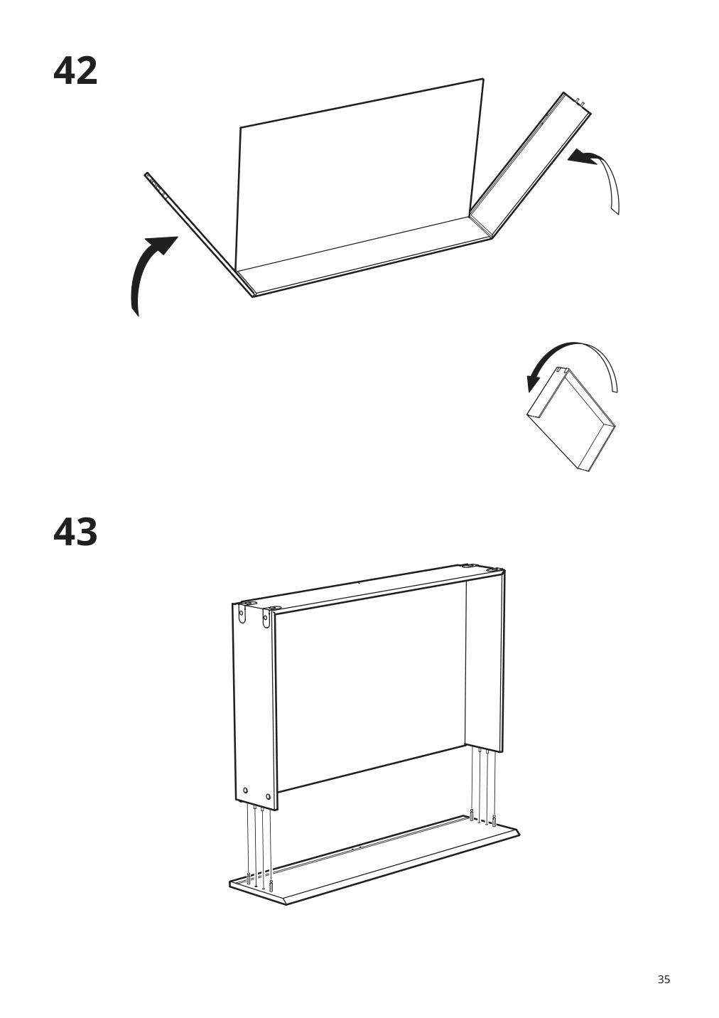 Assembly instructions for IKEA Idanaes bed frame with storage white | Page 35 - IKEA IDANÄS bed frame with storage 493.922.28