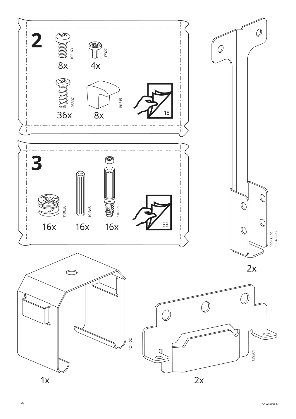 Assembly instructions for IKEA Idanaes bed frame with storage white | Page 4 - IKEA IDANÄS bed frame with storage 493.922.28