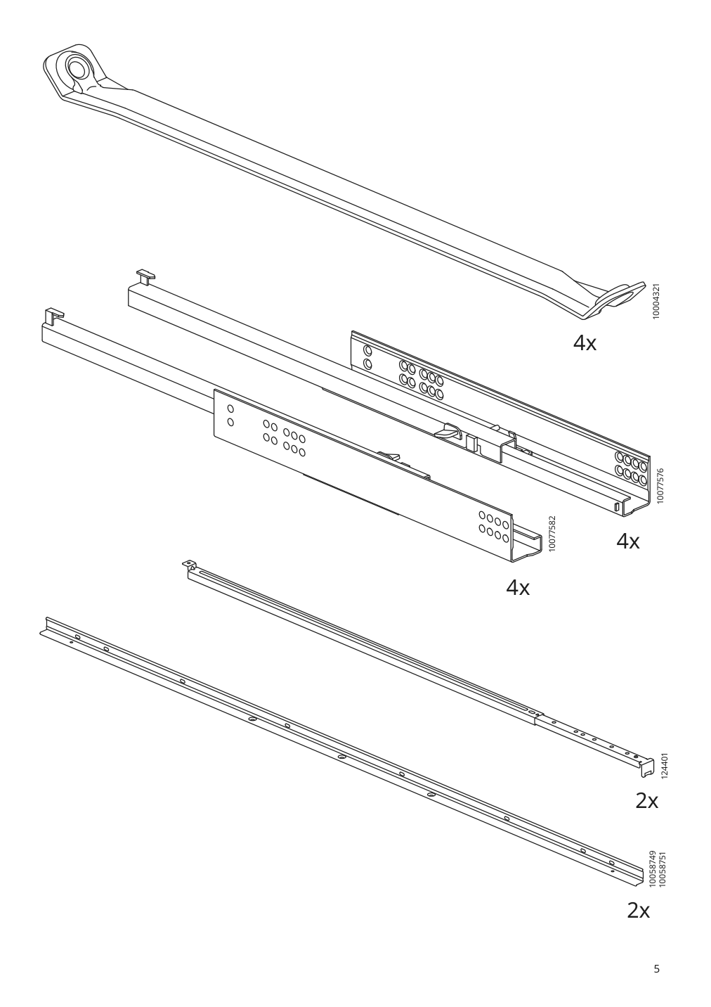 Assembly instructions for IKEA Idanaes bed frame with storage white | Page 5 - IKEA IDANÄS bed frame with storage 493.922.28