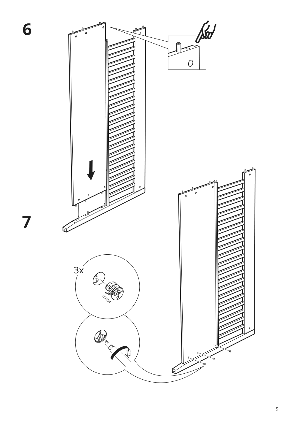 Assembly instructions for IKEA Idanaes bed frame with storage white | Page 9 - IKEA IDANÄS bed frame with storage 493.922.28