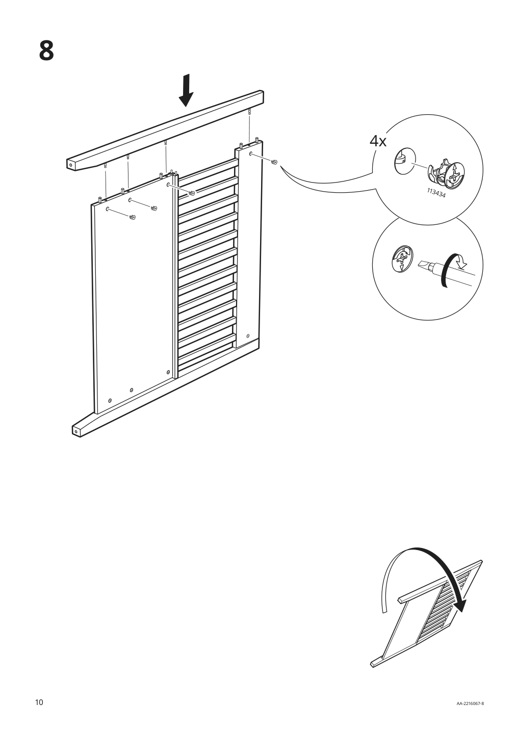 Assembly instructions for IKEA Idanaes bed frame with storage dark brown stained | Page 10 - IKEA IDANÄS bed frame with storage 293.883.31