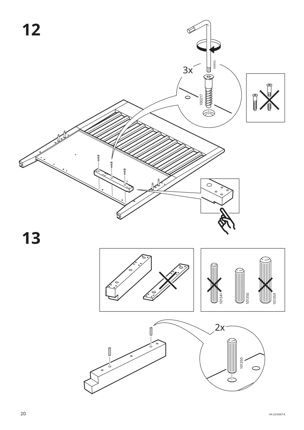 Assembly instructions for IKEA Idanaes bed frame with storage dark brown stained | Page 20 - IKEA IDANÄS bed frame with storage 293.883.31