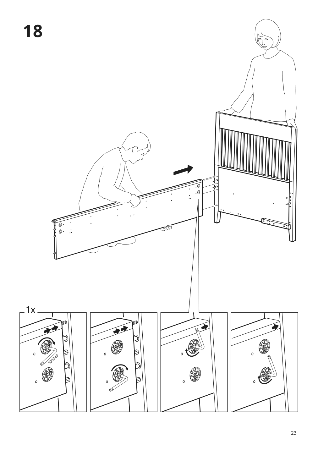 Assembly instructions for IKEA Idanaes bed frame with storage dark brown stained | Page 23 - IKEA IDANÄS bed frame with storage 293.883.31