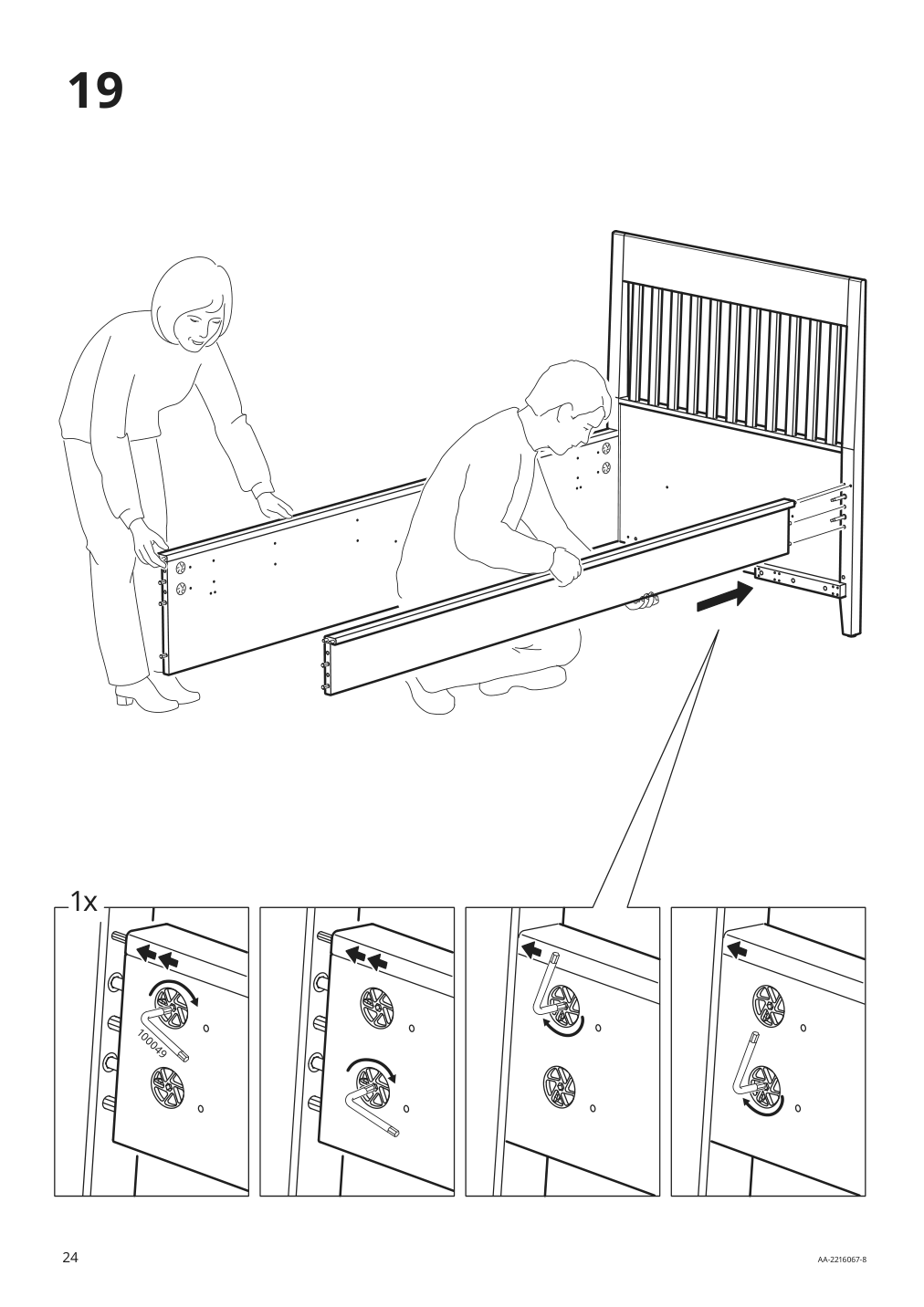 Assembly instructions for IKEA Idanaes bed frame with storage dark brown stained | Page 24 - IKEA IDANÄS bed frame with storage 293.883.31