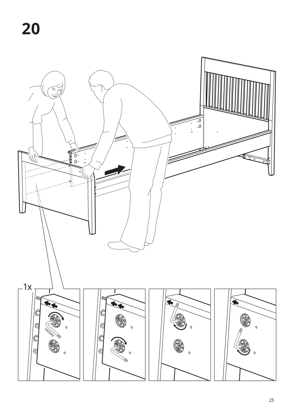 Assembly instructions for IKEA Idanaes bed frame with storage dark brown stained | Page 25 - IKEA IDANÄS bed frame with storage 293.883.31