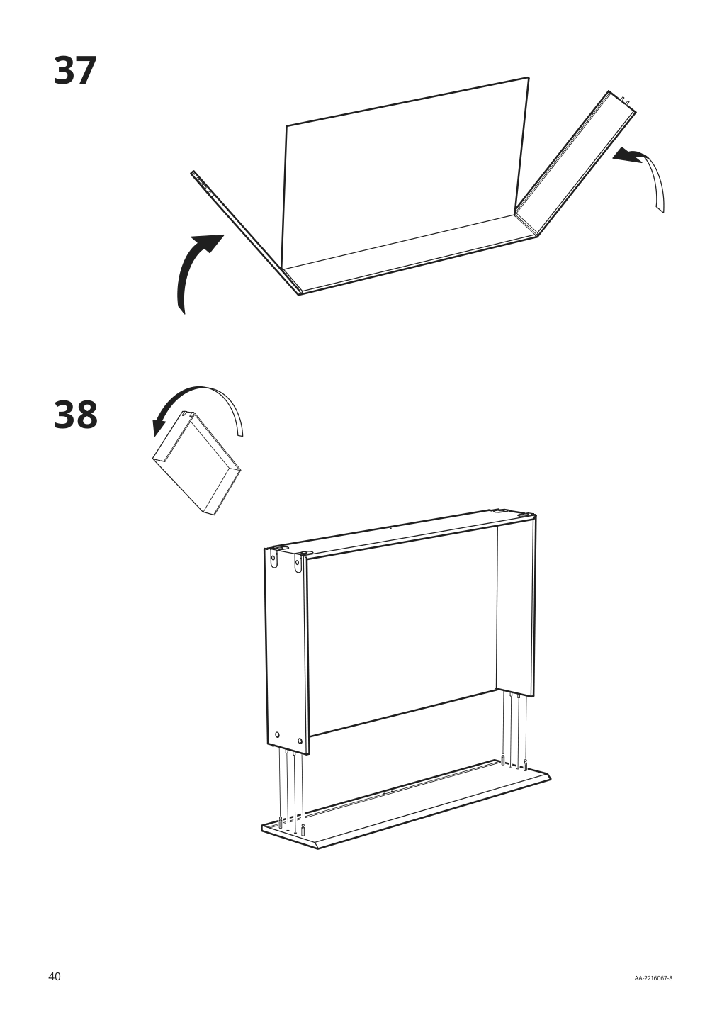 Assembly instructions for IKEA Idanaes bed frame with storage dark brown stained | Page 40 - IKEA IDANÄS bed frame with storage 293.883.31