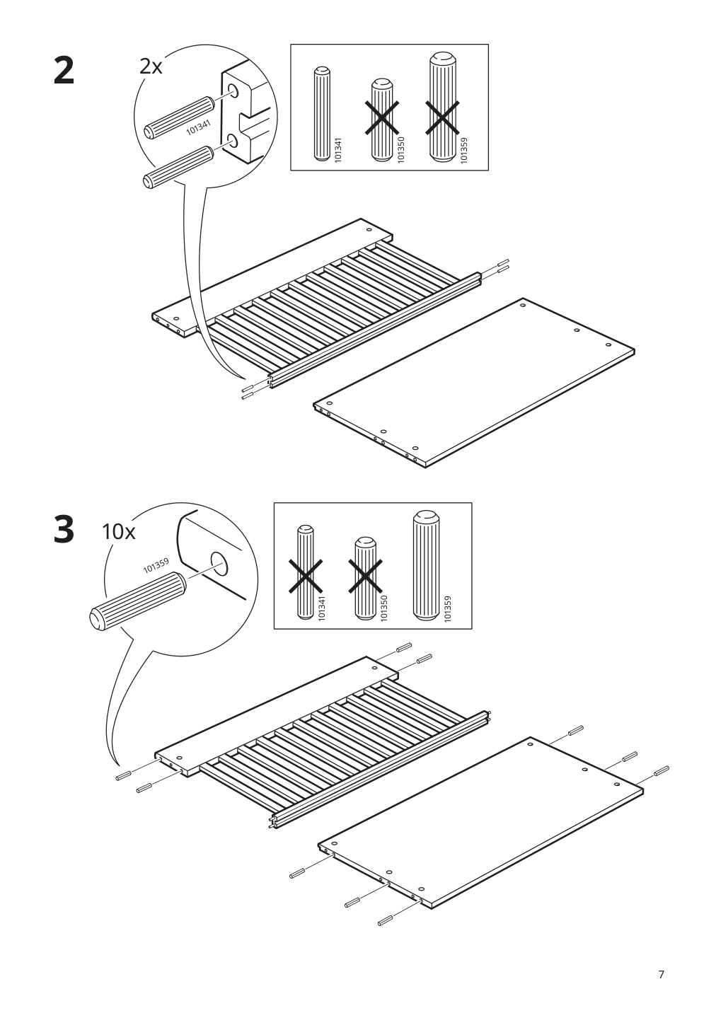 Assembly instructions for IKEA Idanaes bed frame with storage dark brown stained | Page 7 - IKEA IDANÄS bed frame with storage 293.883.31