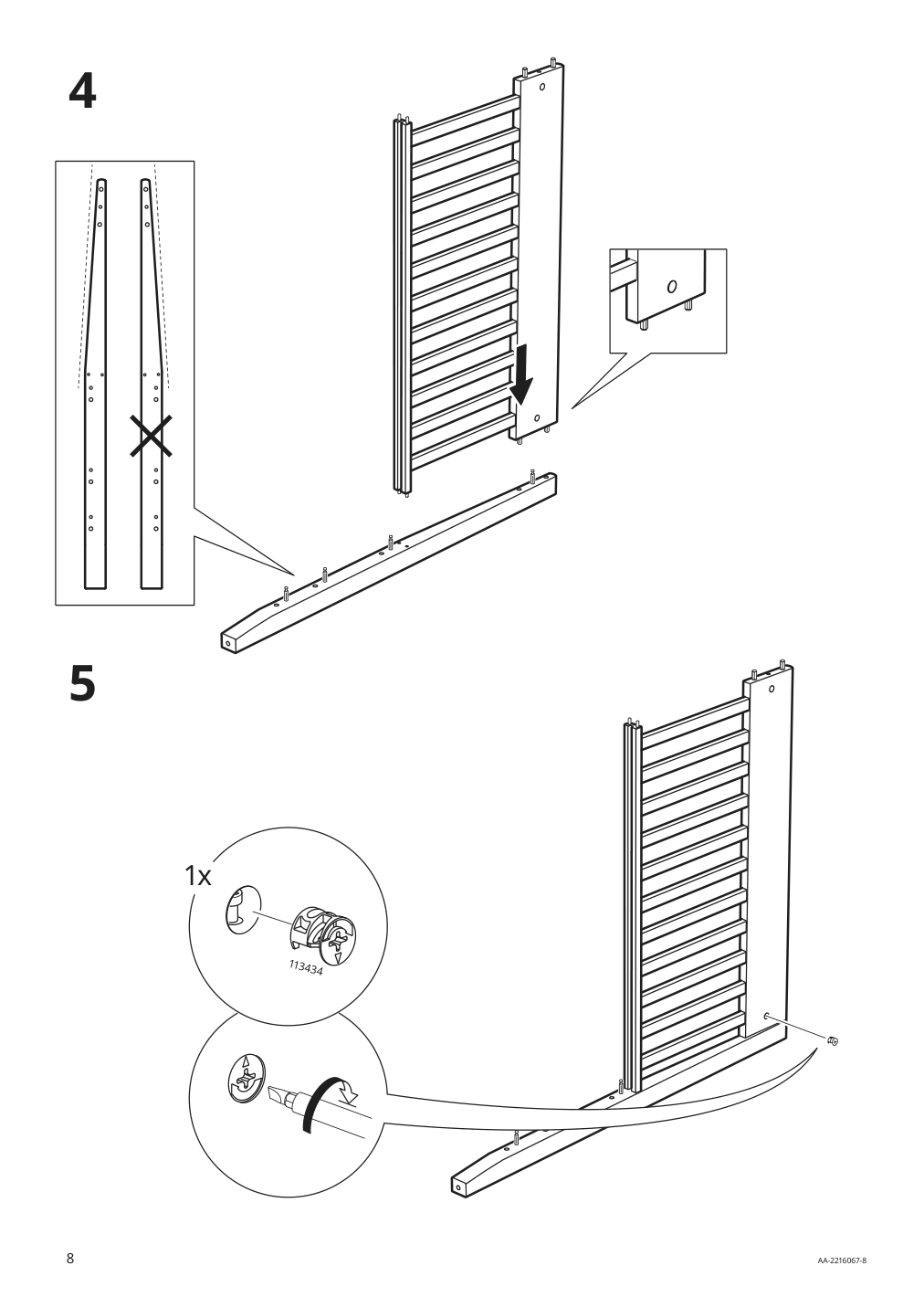 Assembly instructions for IKEA Idanaes bed frame with storage dark brown stained | Page 8 - IKEA IDANÄS bed frame with storage 293.883.31