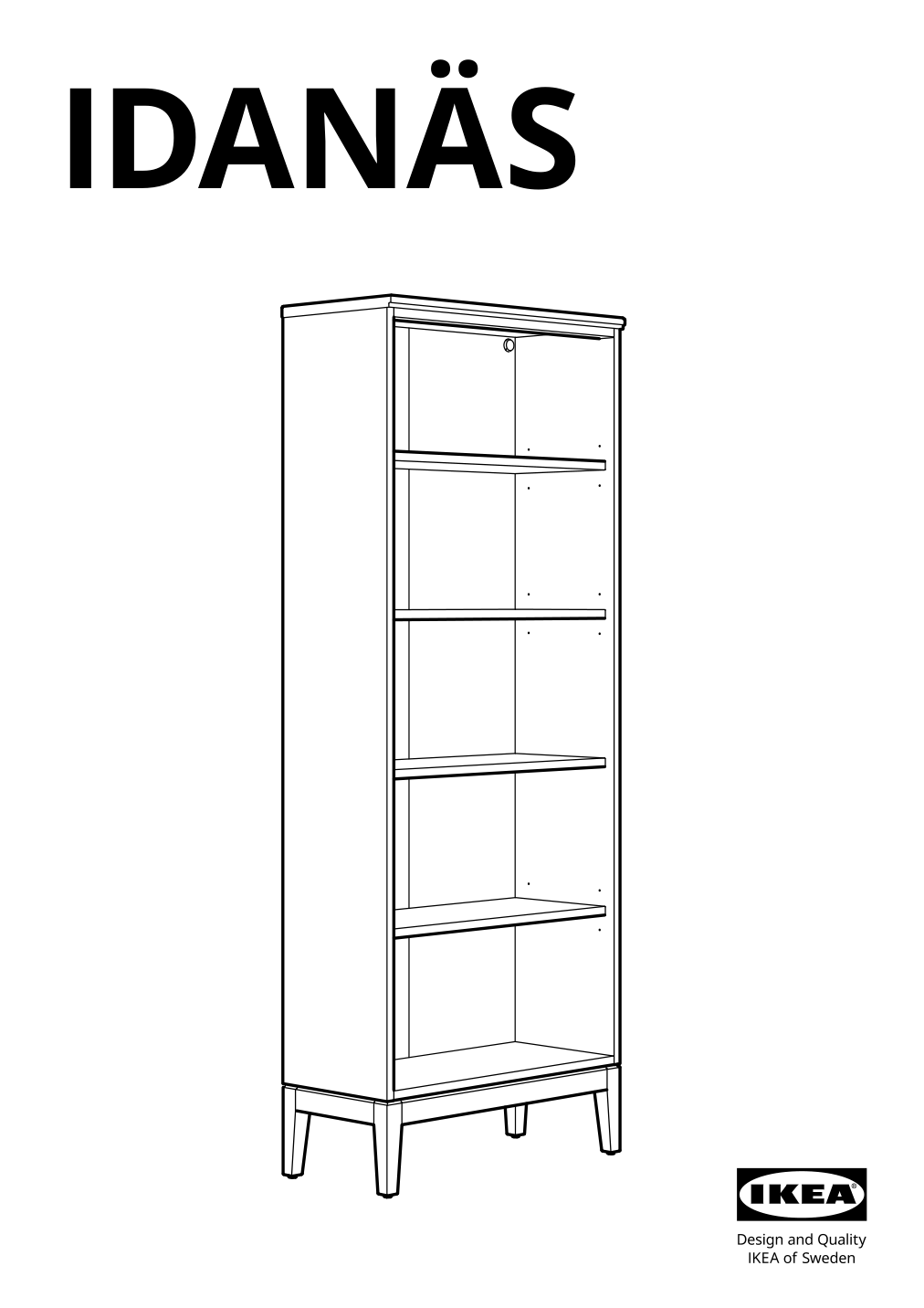 Assembly instructions for IKEA Idanaes bookcase dark brown stained | Page 1 - IKEA IDANÄS TV storage combination 394.373.31