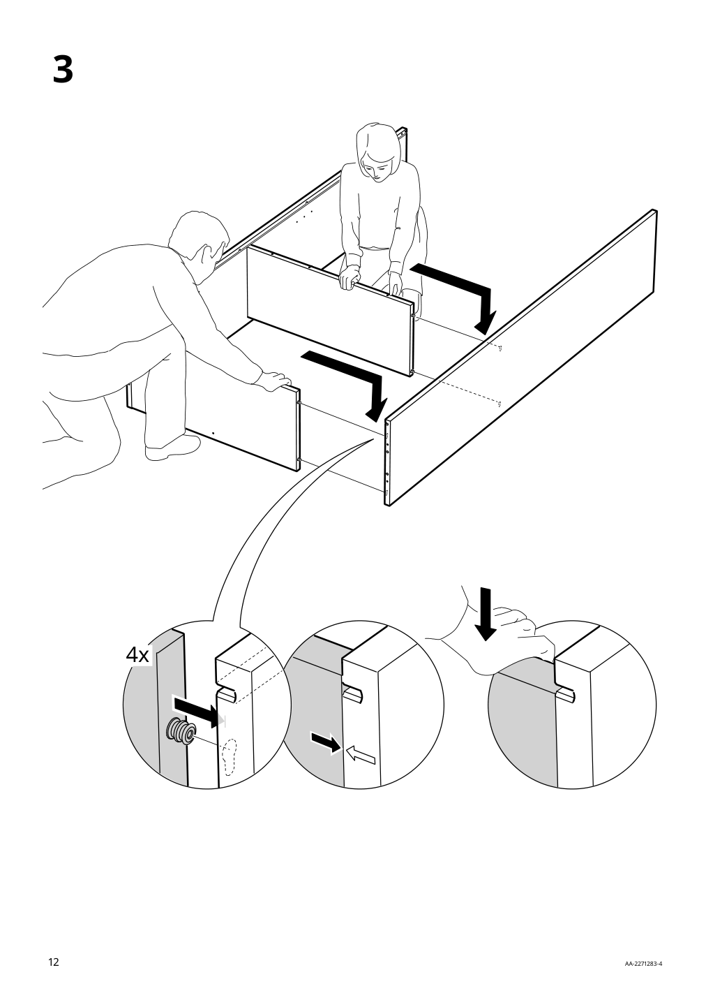 Assembly instructions for IKEA Idanaes bookcase dark brown stained | Page 12 - IKEA IDANÄS TV storage combination 795.727.27