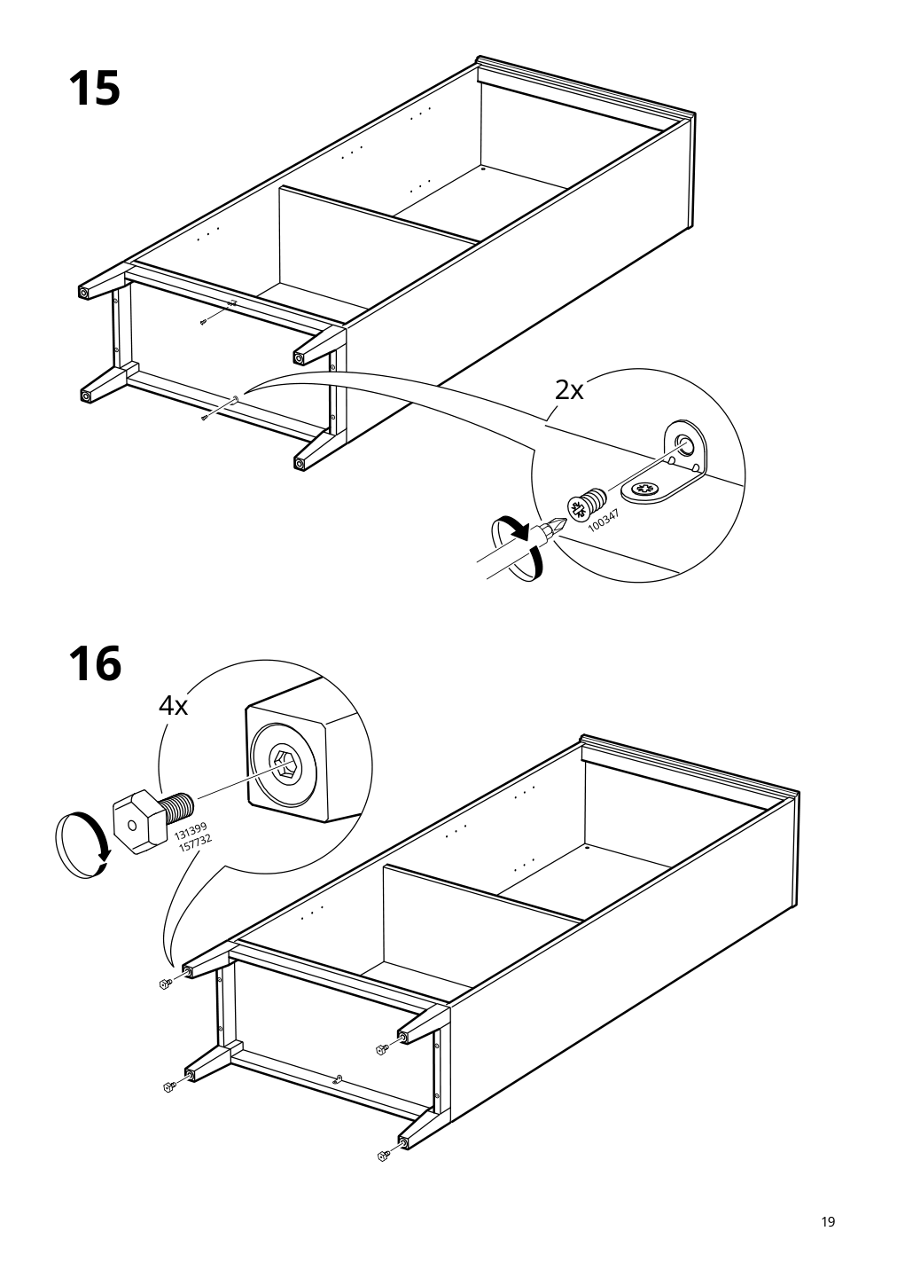 Assembly instructions for IKEA Idanaes bookcase dark brown stained | Page 19 - IKEA IDANÄS TV storage combination 795.727.27