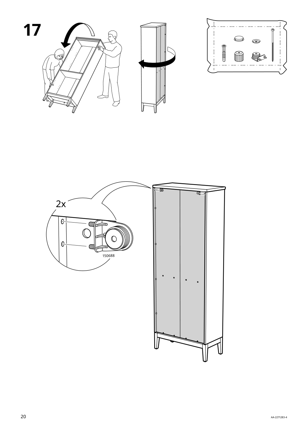 Assembly instructions for IKEA Idanaes bookcase dark brown stained | Page 20 - IKEA IDANÄS TV storage combination 795.727.27