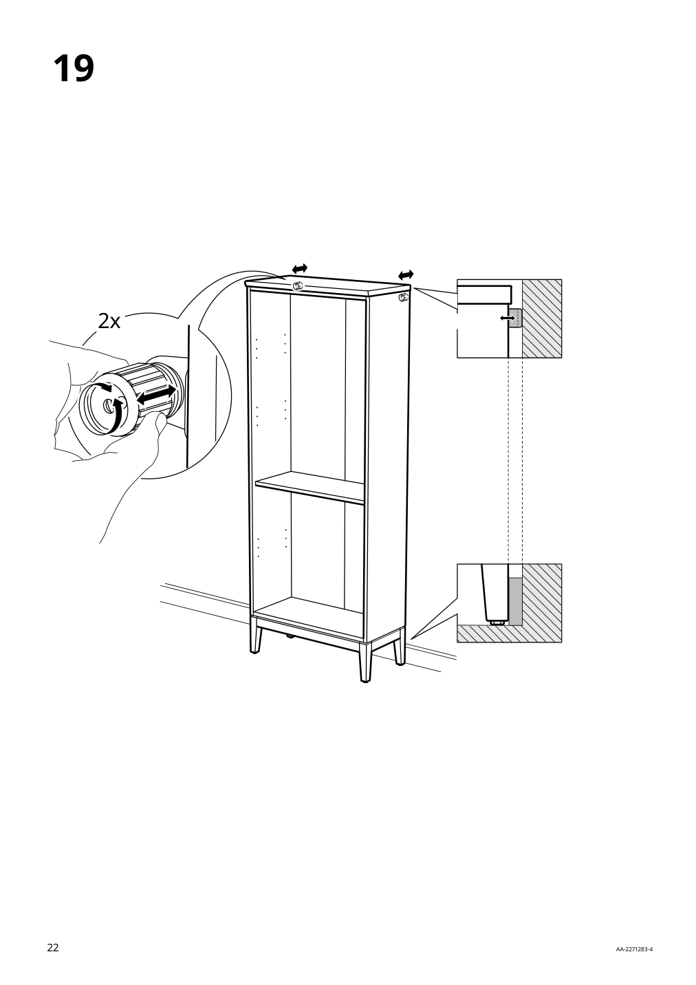 Assembly instructions for IKEA Idanaes bookcase dark brown stained | Page 22 - IKEA IDANÄS TV storage combination 994.373.33