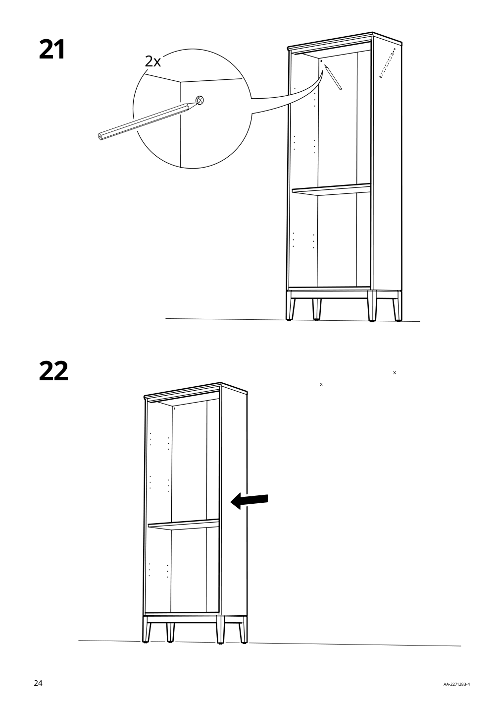 Assembly instructions for IKEA Idanaes bookcase dark brown stained | Page 24 - IKEA IDANÄS TV storage combination 394.373.31