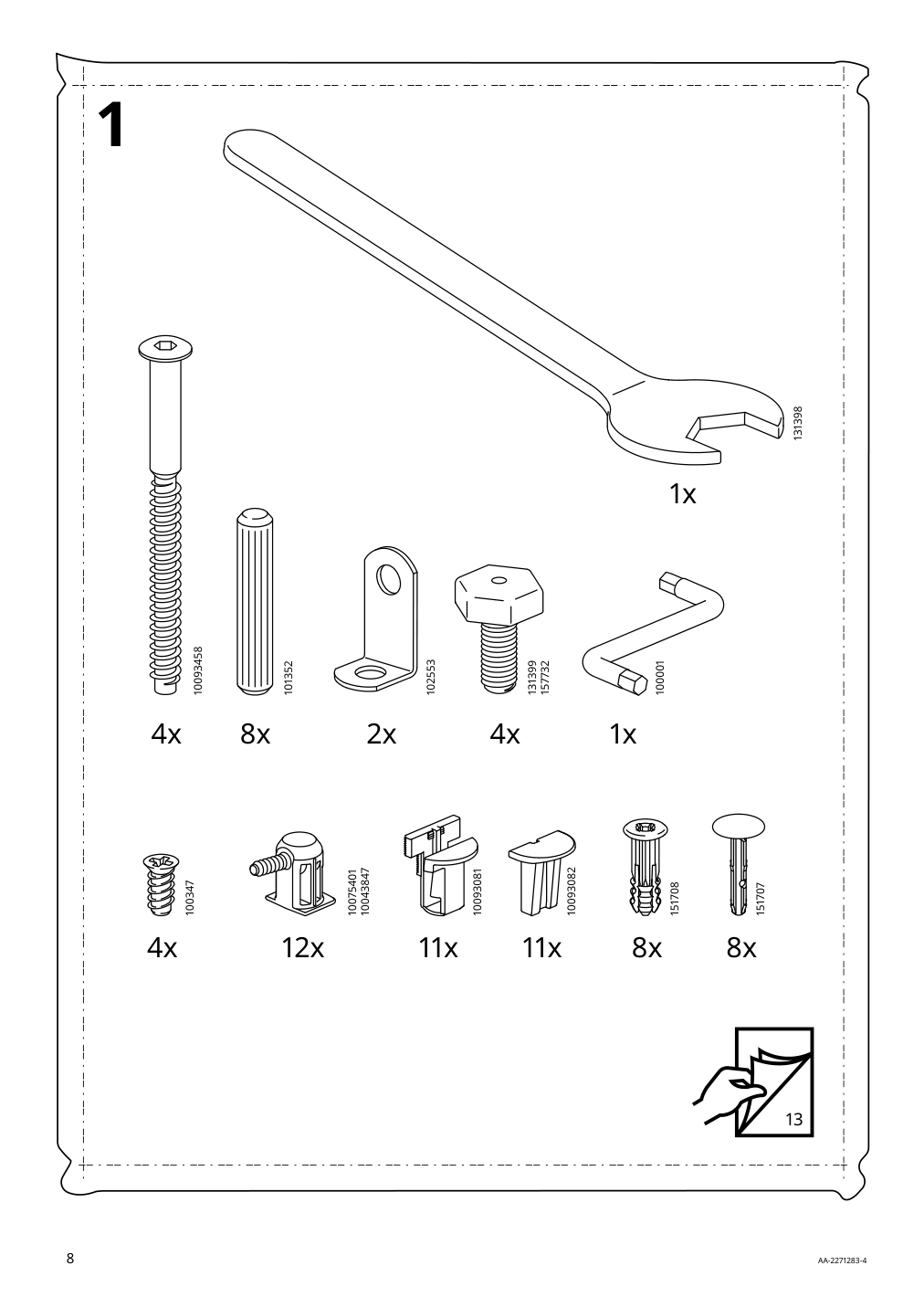 Assembly instructions for IKEA Idanaes bookcase dark brown stained | Page 8 - IKEA IDANÄS TV storage combination 394.373.31