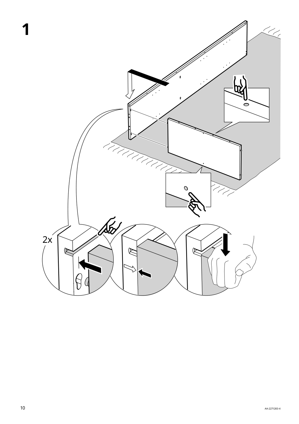 Assembly instructions for IKEA Idanaes bookcase white | Page 10 - IKEA IDANÄS TV storage combination 594.373.30