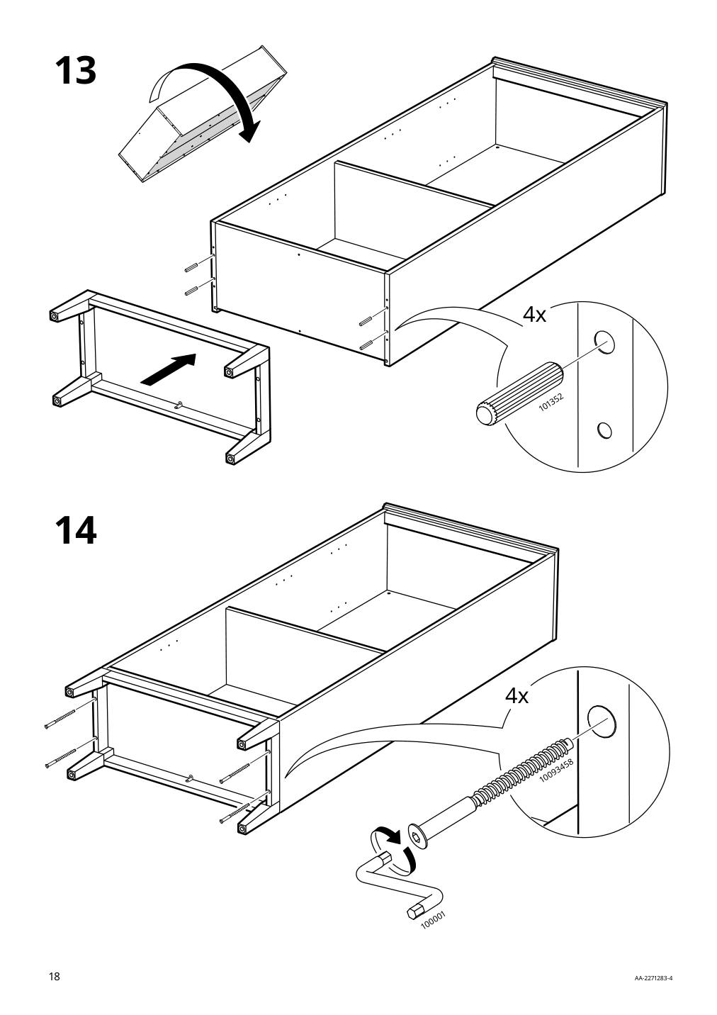 Assembly instructions for IKEA Idanaes bookcase white | Page 18 - IKEA IDANÄS storage combination w/glass doors 794.372.73