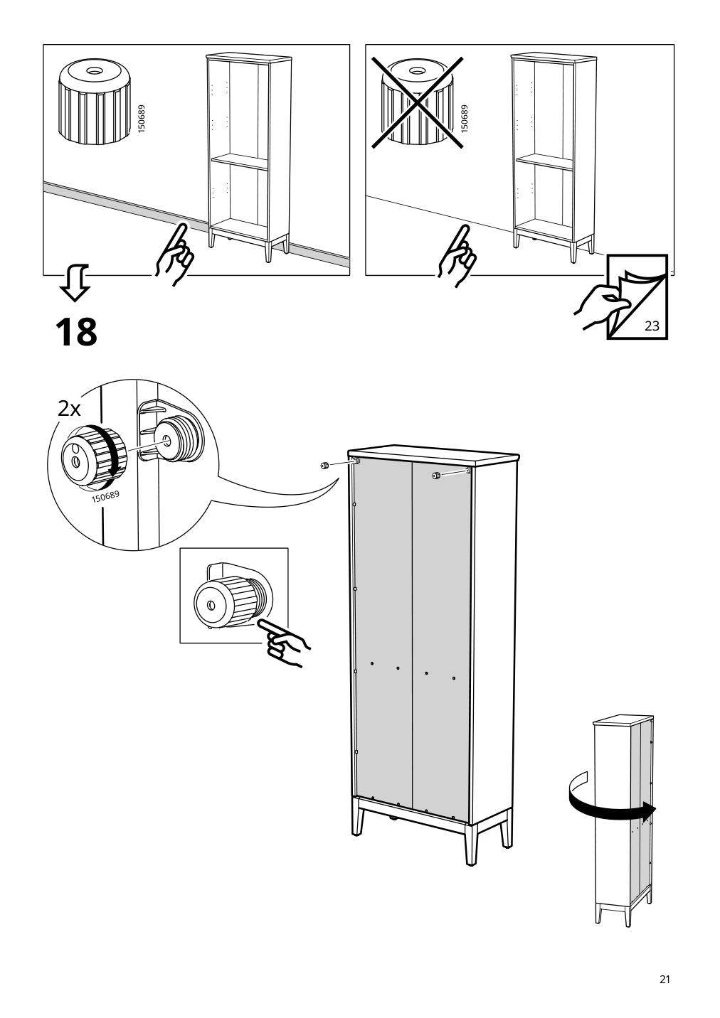 Assembly instructions for IKEA Idanaes bookcase white | Page 21 - IKEA IDANÄS TV storage combination 995.727.31