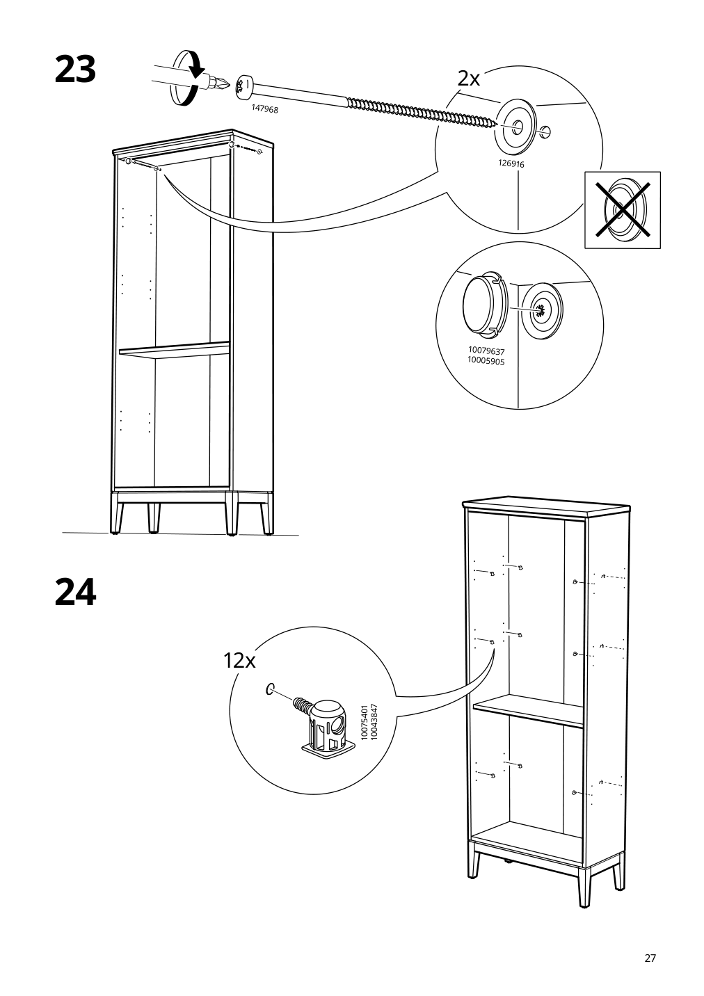 Assembly instructions for IKEA Idanaes bookcase white | Page 27 - IKEA IDANÄS storage combination w/glass doors 794.372.73