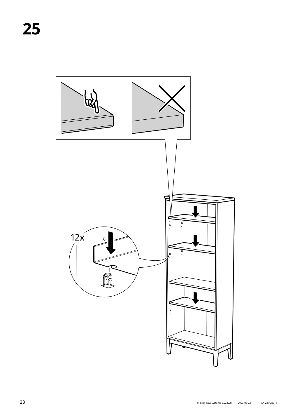 Assembly instructions for IKEA Idanaes bookcase white | Page 28 - IKEA IDANÄS storage combination w/glass doors 794.372.73