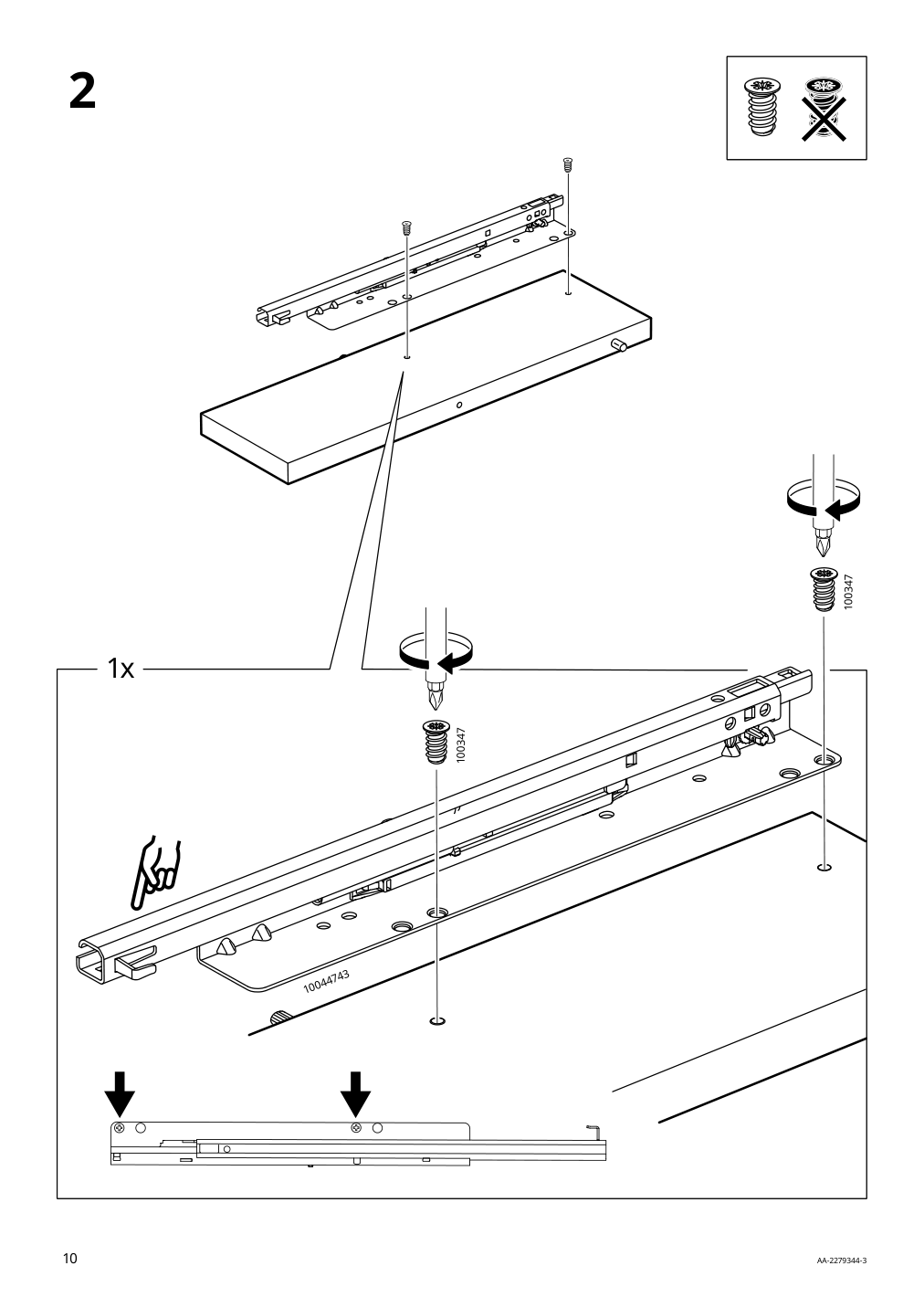 Assembly instructions for IKEA Idanaes cabinet with bi fold glass doors dark brown stained | Page 10 - IKEA IDANÄS cabinet with bi-fold glass doors 604.960.31