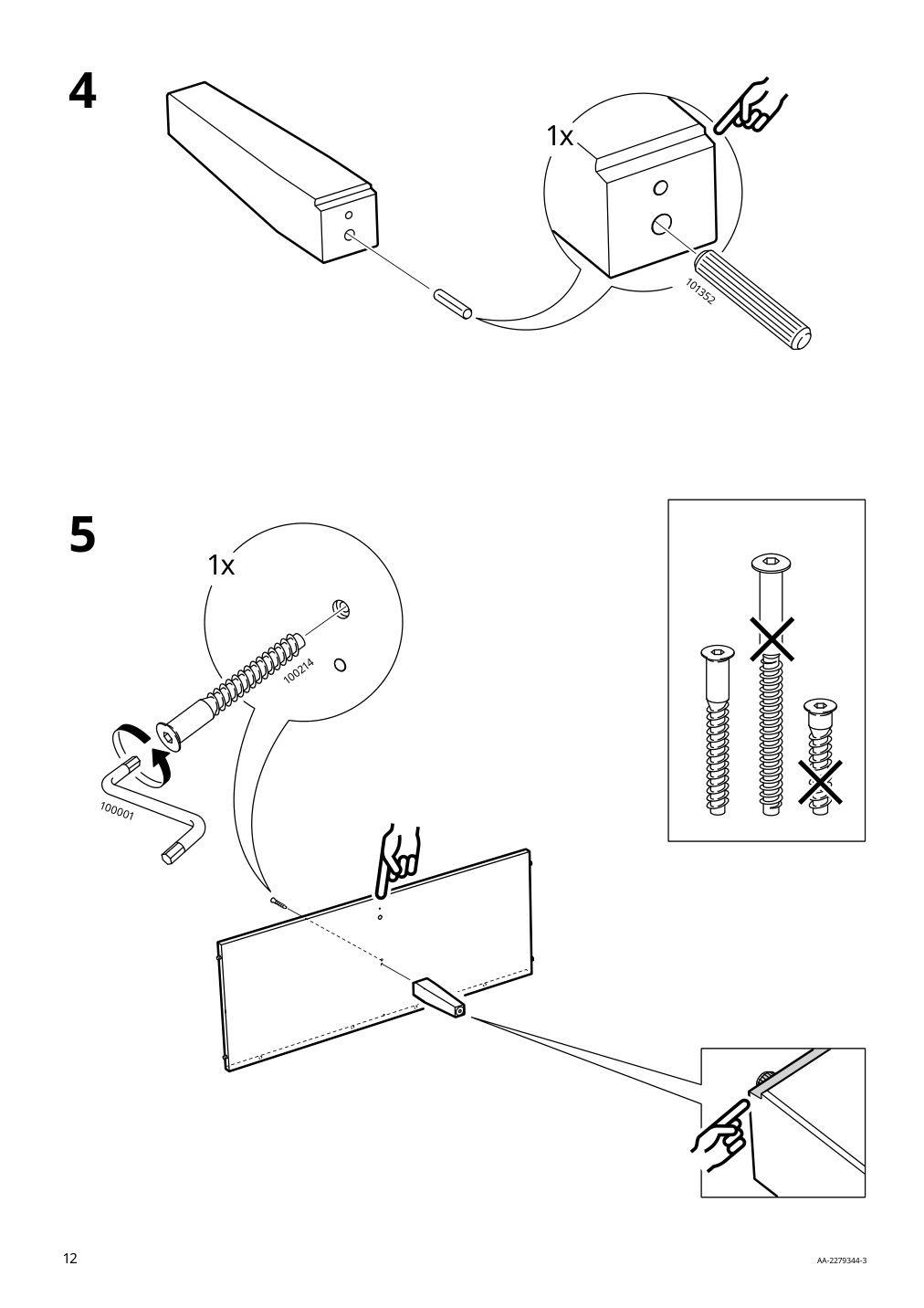 Assembly instructions for IKEA Idanaes cabinet with bi fold glass doors dark brown stained | Page 12 - IKEA IDANÄS cabinet with bi-fold glass doors 604.960.31