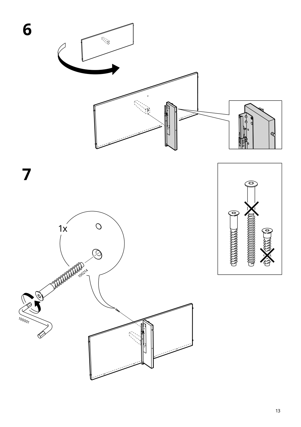 Assembly instructions for IKEA Idanaes cabinet with bi fold glass doors dark brown stained | Page 13 - IKEA IDANÄS cabinet with bi-fold glass doors 604.960.31