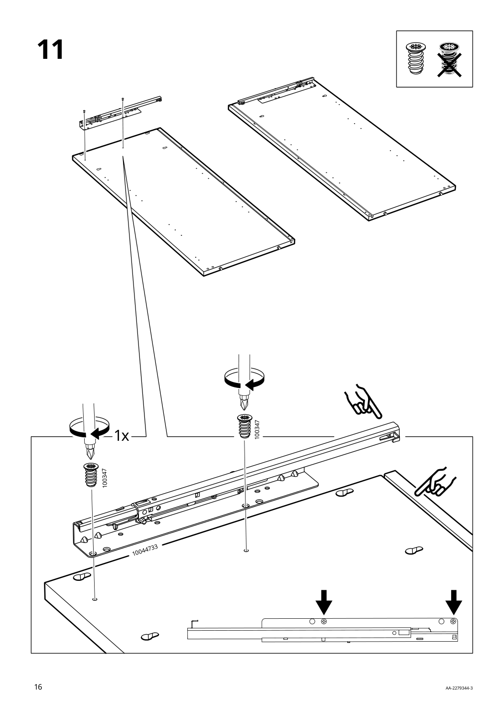 Assembly instructions for IKEA Idanaes cabinet with bi fold glass doors dark brown stained | Page 16 - IKEA IDANÄS cabinet with bi-fold glass doors 604.960.31