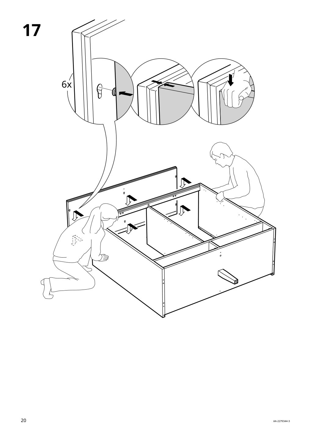 Assembly instructions for IKEA Idanaes cabinet with bi fold glass doors white | Page 20 - IKEA IDANÄS cabinet with bi-fold glass doors 104.960.38