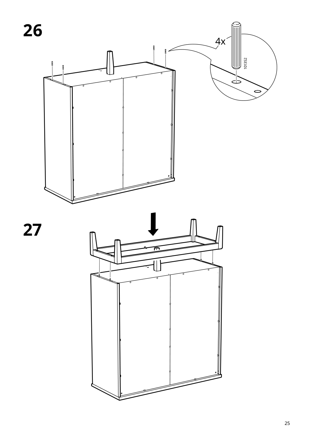 Assembly instructions for IKEA Idanaes cabinet with bi fold glass doors dark brown stained | Page 25 - IKEA IDANÄS cabinet with bi-fold glass doors 604.960.31