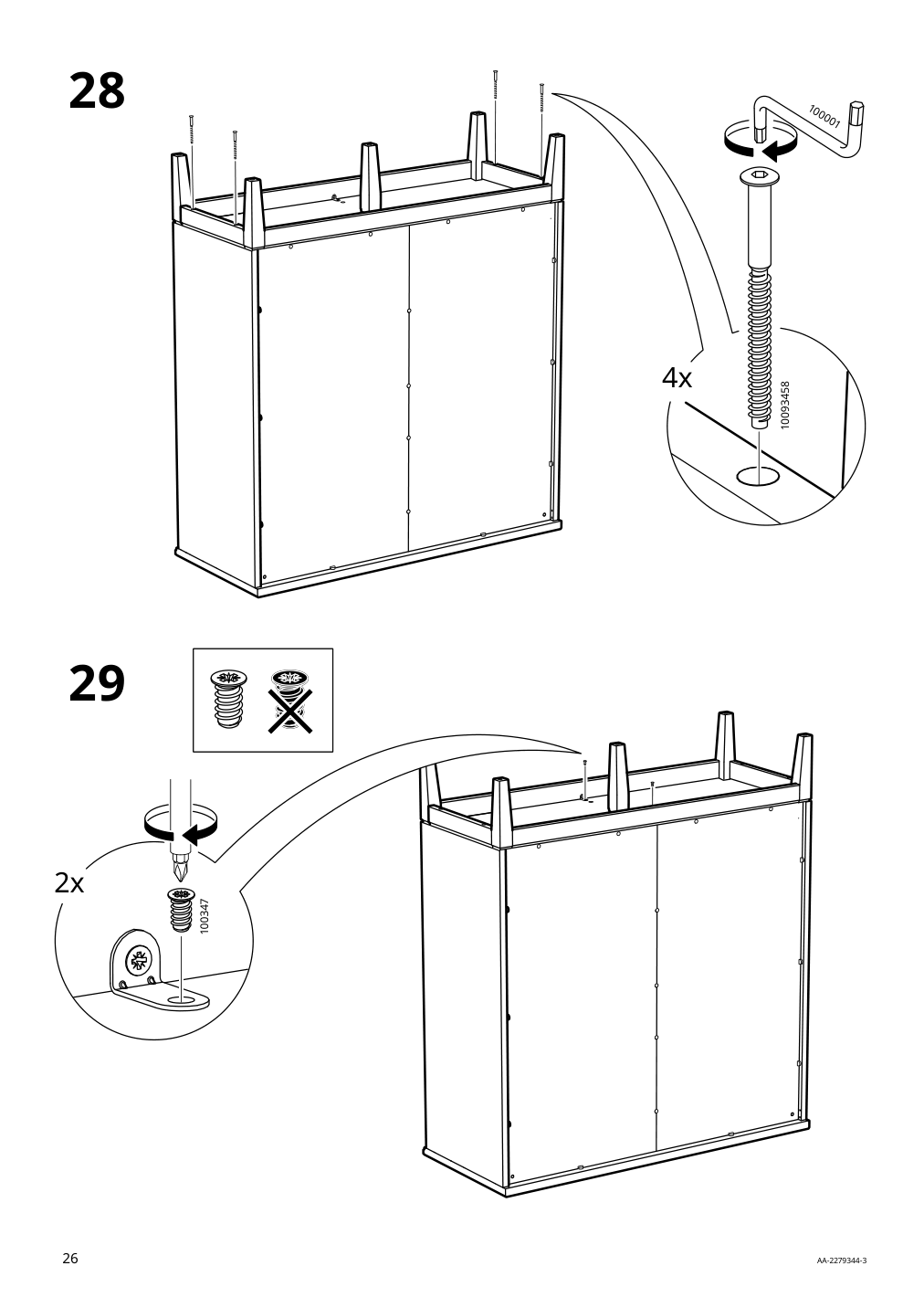 Assembly instructions for IKEA Idanaes cabinet with bi fold glass doors white | Page 26 - IKEA IDANÄS cabinet with bi-fold glass doors 104.960.38