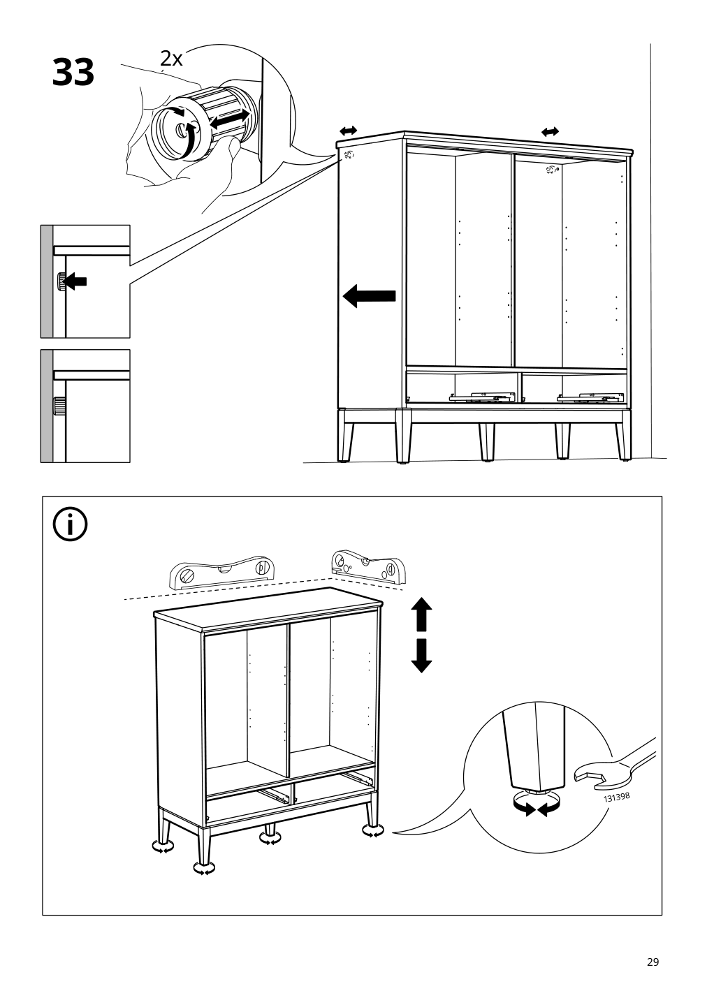 Assembly instructions for IKEA Idanaes cabinet with bi fold glass doors dark brown stained | Page 29 - IKEA IDANÄS cabinet with bi-fold glass doors 604.960.31