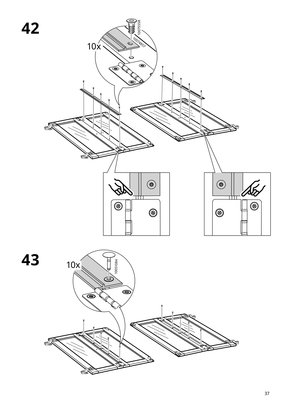 Assembly instructions for IKEA Idanaes cabinet with bi fold glass doors dark brown stained | Page 37 - IKEA IDANÄS cabinet with bi-fold glass doors 604.960.31