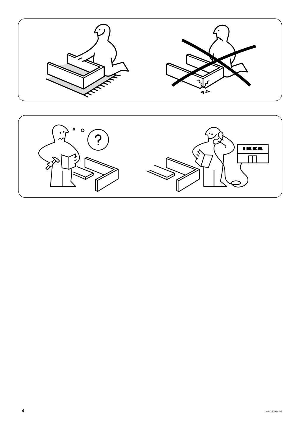 Assembly instructions for IKEA Idanaes cabinet with bi fold glass doors white | Page 4 - IKEA IDANÄS cabinet with bi-fold glass doors 104.960.38