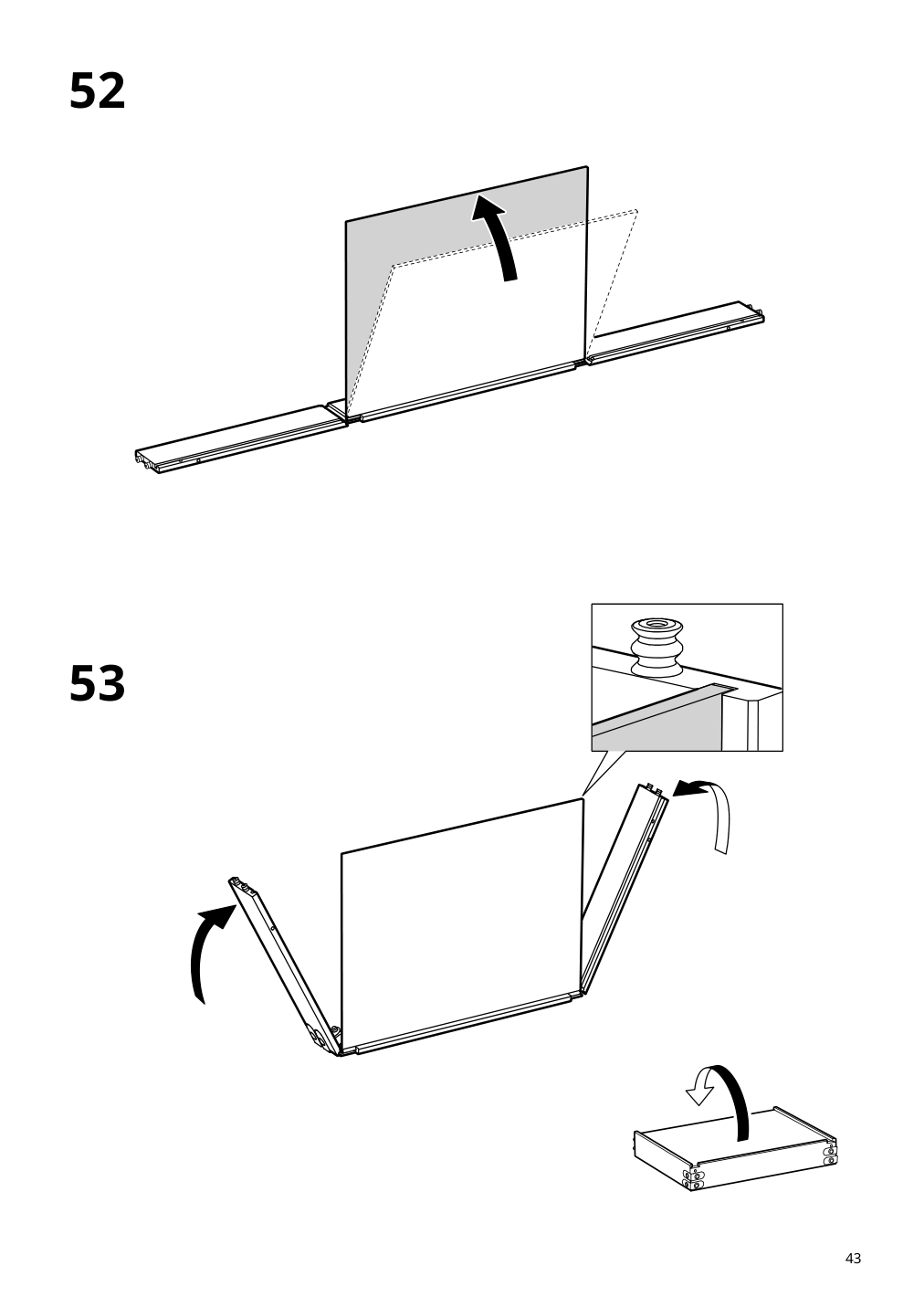 Assembly instructions for IKEA Idanaes cabinet with bi fold glass doors white | Page 43 - IKEA IDANÄS cabinet with bi-fold glass doors 104.960.38