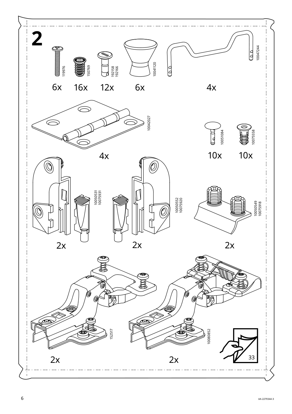 Assembly instructions for IKEA Idanaes cabinet with bi fold glass doors dark brown stained | Page 6 - IKEA IDANÄS cabinet with bi-fold glass doors 604.960.31