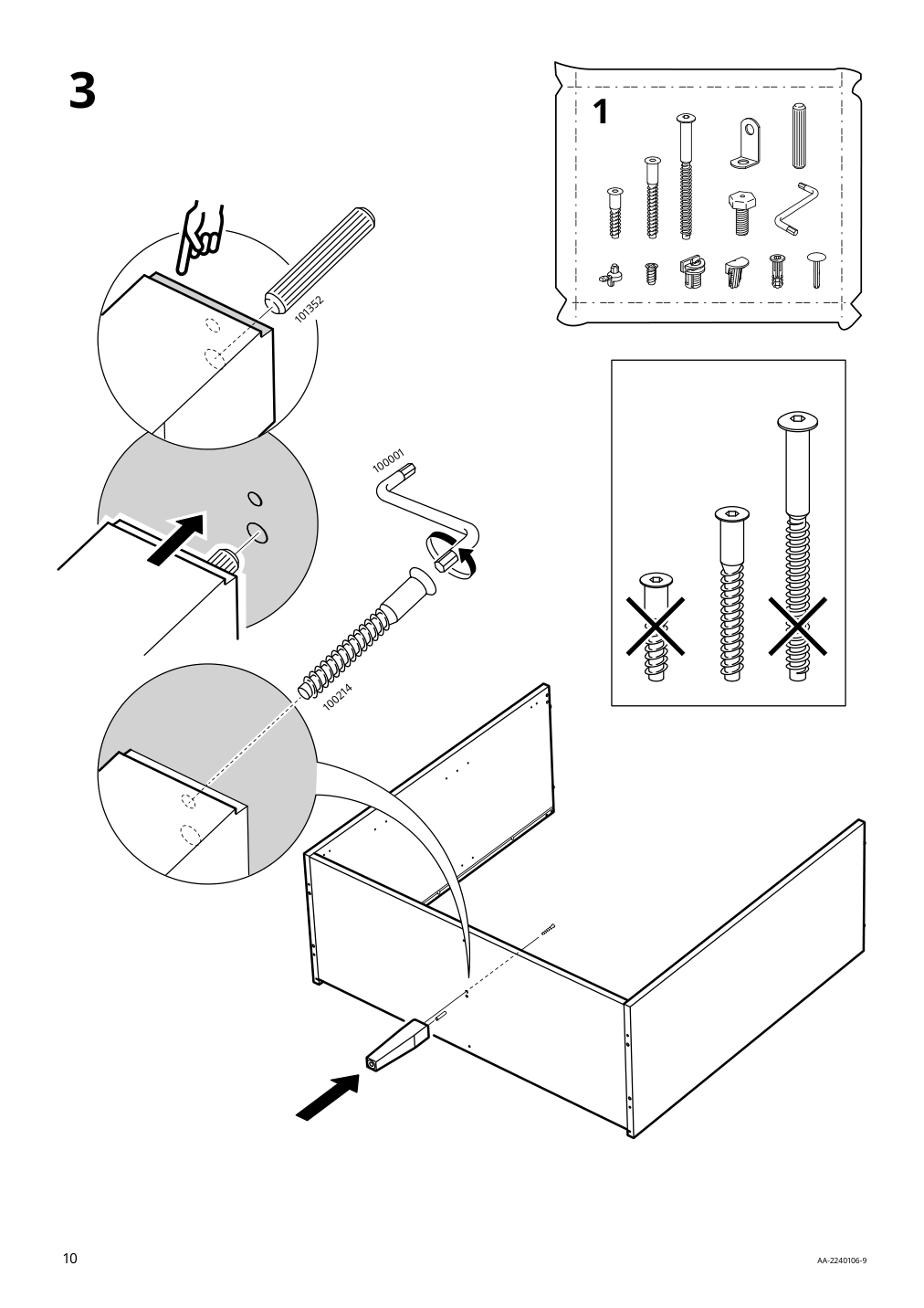 Assembly instructions for IKEA Idanaes cabinet with bi folding doors dark brown stained | Page 10 - IKEA IDANÄS cabinet with bi-folding doors 804.588.20