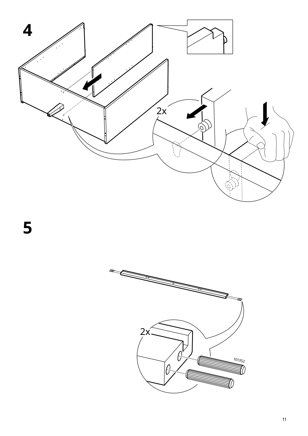 Assembly instructions for IKEA Idanaes cabinet with bi folding doors dark brown stained | Page 11 - IKEA IDANÄS cabinet with bi-folding doors 804.588.20