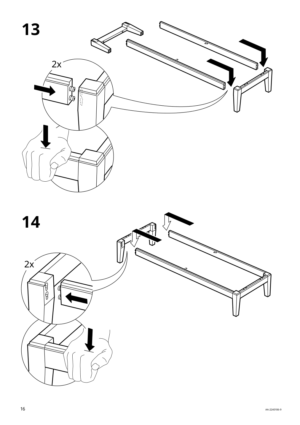 Assembly instructions for IKEA Idanaes cabinet with bi folding doors dark brown stained | Page 16 - IKEA IDANÄS cabinet with bi-folding doors 804.588.20