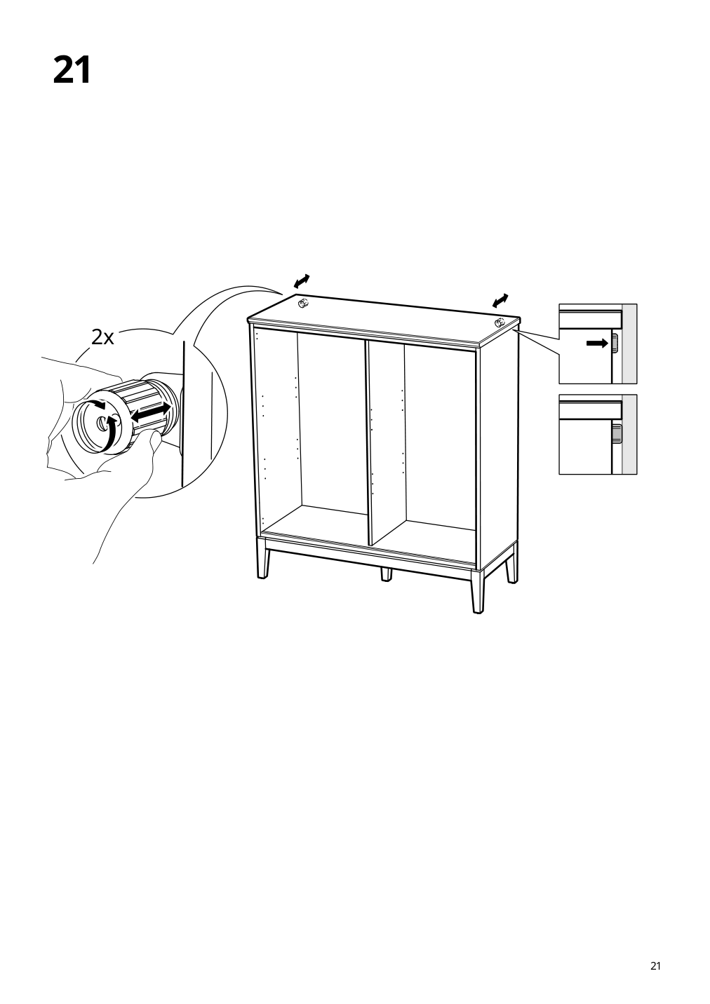 Assembly instructions for IKEA Idanaes cabinet with bi folding doors dark brown stained | Page 21 - IKEA IDANÄS cabinet with bi-folding doors 804.588.20