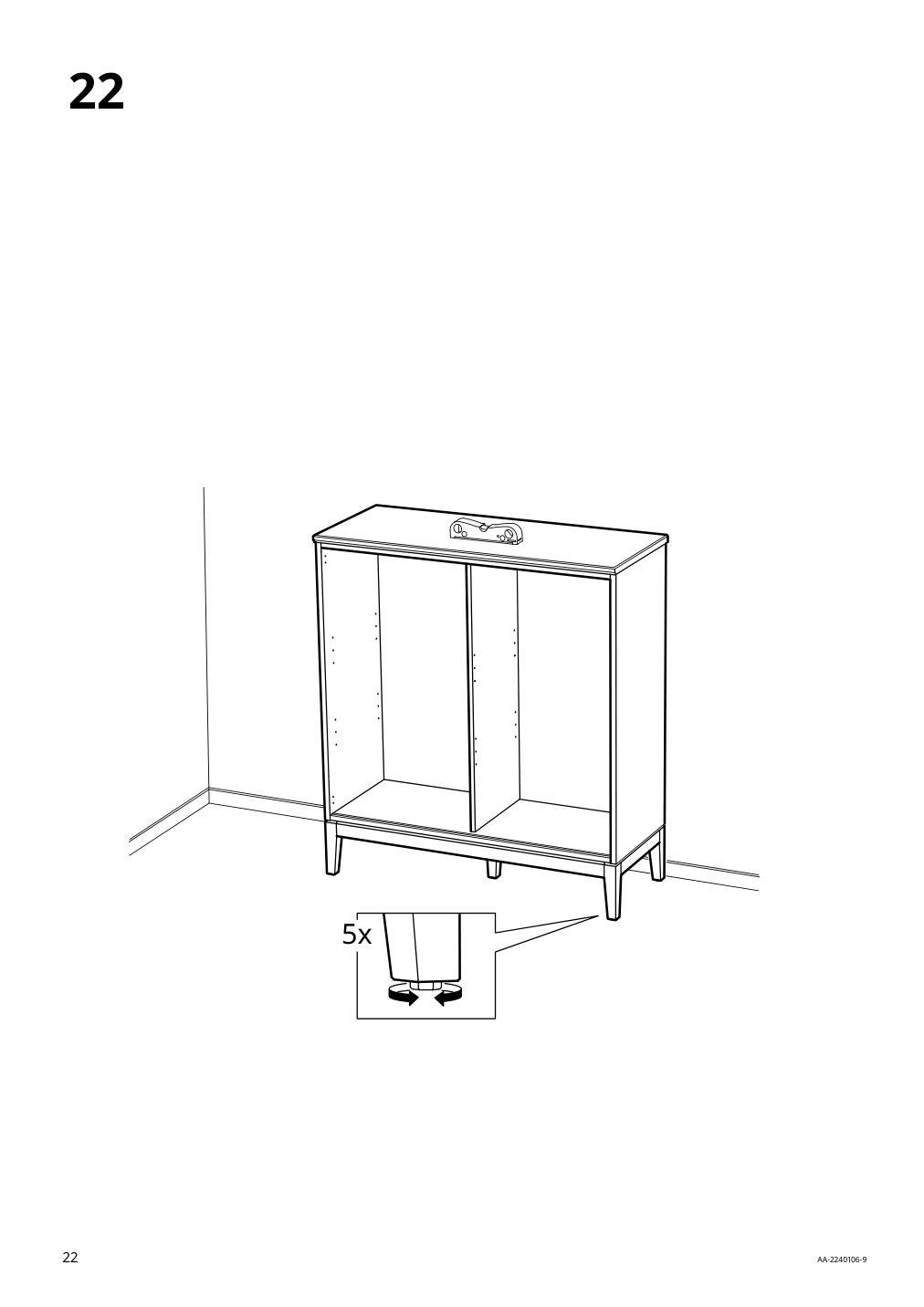 Assembly instructions for IKEA Idanaes cabinet with bi folding doors dark brown stained | Page 22 - IKEA IDANÄS cabinet with bi-folding doors 804.588.20